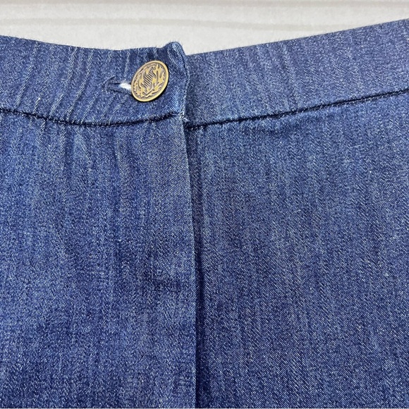 Susan Graver Style Indigo Blue Crop Wide Leg Pants - Picture 6 of 16